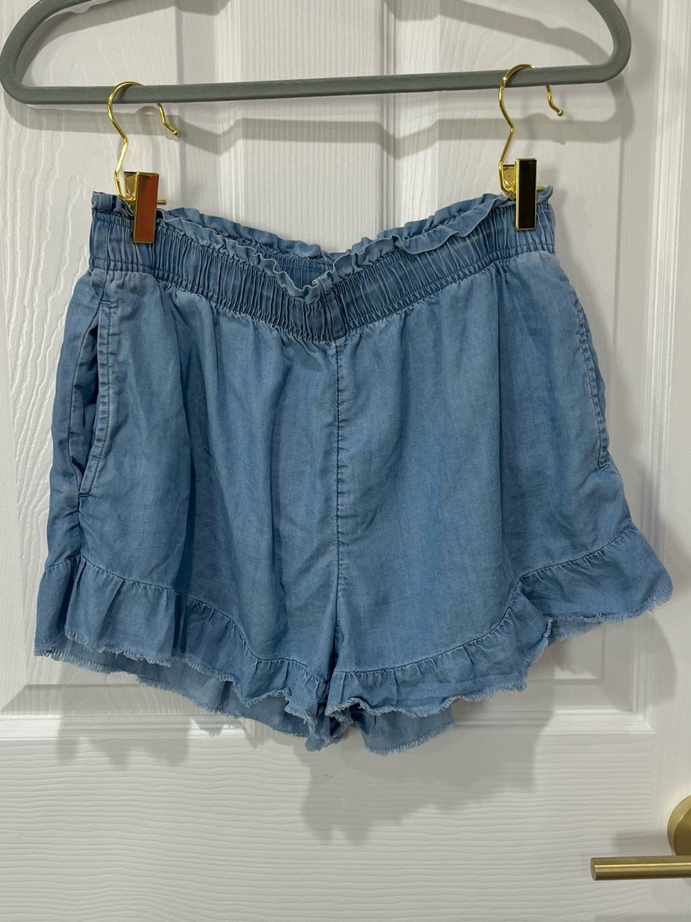 AE Aerie High Waisted Ruffle Shorts